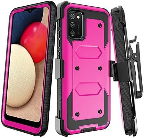 Galaxy A32 5G Case with Belt Clip Built-in [Screen Protector] Heavy Duty Full-Body Rugged Holster Cover Case Compatible for Samsung Galaxy A32 5G [Belt Swivel Clip][Kickstand] - Teal in Saudi Arabia