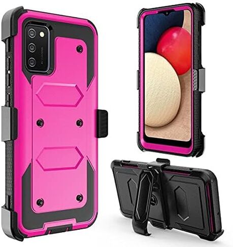 Galaxy A32 5G Case with Belt Clip Built-in [Screen Protector] Heavy Duty Full-Body Rugged Holster Cover Case Compatible for Samsung Galaxy A32 5G [Belt Swivel Clip][Kickstand] - Teal in Saudi Arabia