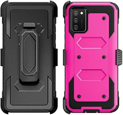Galaxy A32 5G Case with Belt Clip Built-in [Screen Protector] Heavy Duty Full-Body Rugged Holster Cover Case Compatible for Samsung Galaxy A32 5G [Belt Swivel Clip][Kickstand] - Teal in Saudi Arabia
