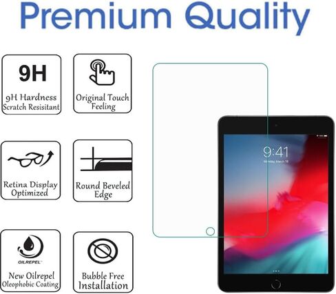 Designed for iPad mini 6 (8.3-Inch, 2021 Model, 6th Generation) Tempered Glass Screen Protector 9H Anti Scratch HD Clear Bubble Free(2pcs) in Kuwait