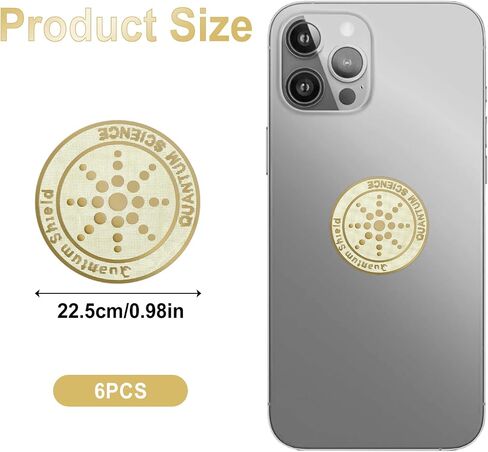 6Pcs Protection Cell Phone Stickers Effective Protector Cell & Smart Phones, Laptops, Tablets, TV, Monitors TV Electronic Devices Blockers- All Devices(Gold) in Saudi Arabia