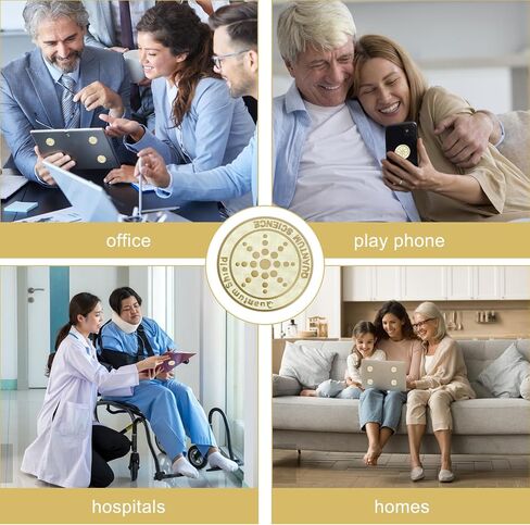 6Pcs Protection Cell Phone Stickers Effective Protector Cell & Smart Phones, Laptops, Tablets, TV, Monitors TV Electronic Devices Blockers- All Devices(Gold) in Saudi Arabia