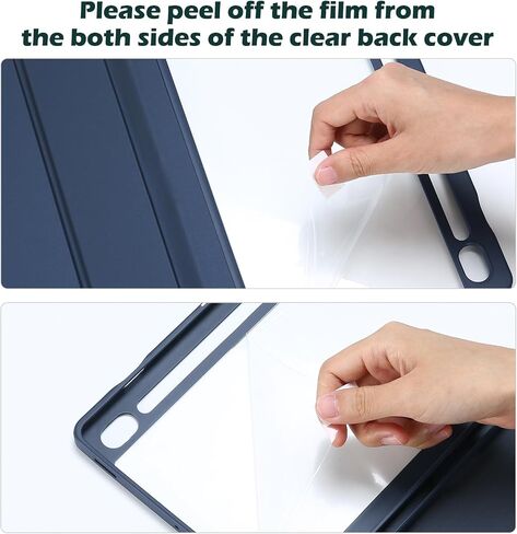 ProCase Protective Case for Galaxy Tab S9 FE 10.9" / Tab S9 11" 2023 / S10 2024, Slim Stand Hard Back Shell Smart Cover for Galaxy Tab S9 FE S9 S10 Tablet (SM-X510/X710/X720) -Black in Kuwait