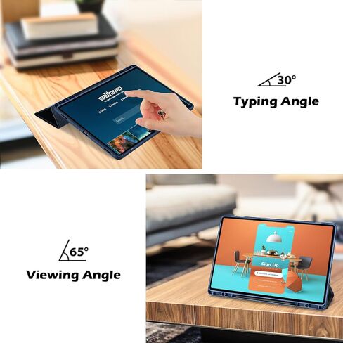 ProCase Protective Case for Galaxy Tab S9 FE 10.9" / Tab S9 11" 2023 / S10 2024, Slim Stand Hard Back Shell Smart Cover for Galaxy Tab S9 FE S9 S10 Tablet (SM-X510/X710/X720) -Black in Kuwait