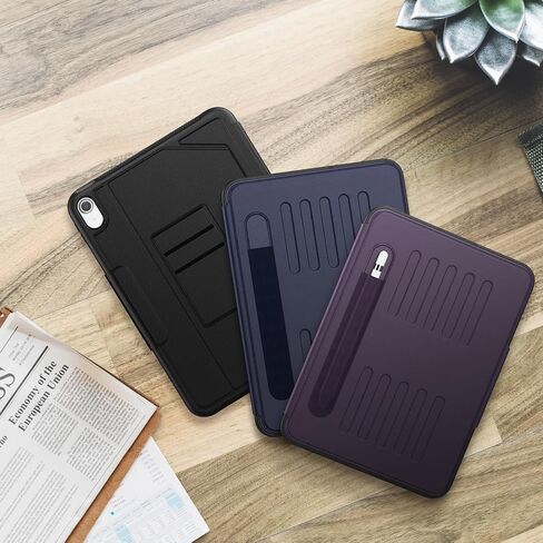 Case for iPad 10th Generation 10.9 Inch 2022,Full Body Soft Leather Auto Sleep/Wake Shockproof Cover with Pencil Holder,Card Slot,Strong Magnetic Multi-Angle Stand(Dark Blue) in Kuwait