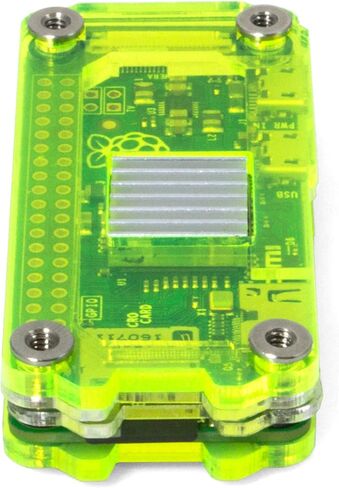 حافظة Zebra Zero لجهاز Raspberry Pi Zero & Zero Wireless - Laser Lime مع مبددات حرارة in Kuwait