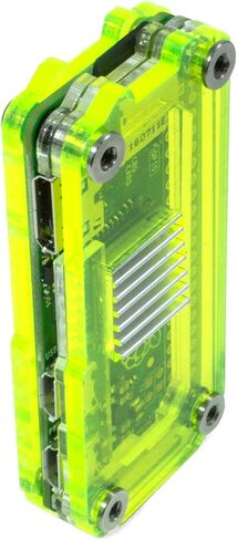 حافظة Zebra Zero لجهاز Raspberry Pi Zero & Zero Wireless - Laser Lime مع مبددات حرارة in Kuwait