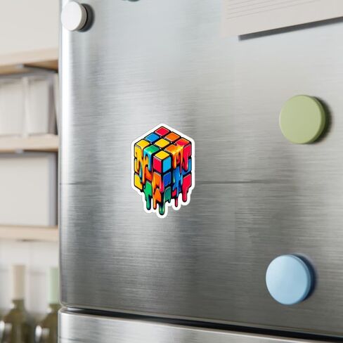 Rubix Cube Sticker Decal Vinyl Small Waterproof for Water Bottle Mug Passport Book Scrapbook Notebook Laptop Tumbler Skateboard Computer Phone Size Funny Gift Car Stickers ID44990 in Saudi Arabia