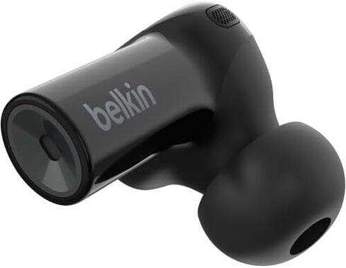 Belkin Wireless Earbuds, SoundForm Freedom True Wireless Bluetooth Earphones with Wireless Charging Case IPX5 Certified Sweat and Water Resistant with Deep Bass for iPhones and Androids - Black in Saudi Arabia