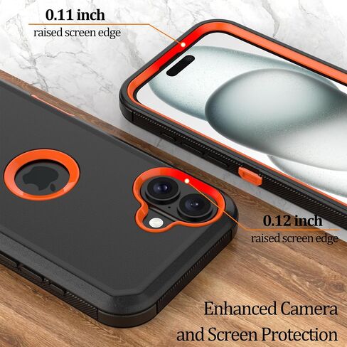 Case for iPhone 16 Plus: Heavy Duty Shockproof Armor Protector Case Cover with Belt Clip Holster for Apple iPhone 16 Plus 6.7 Phone Case (Gray+Blue) in Saudi Arabia