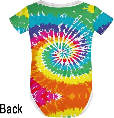 Tie Dye Baby Clothes Onesie Short Sleeve Infant Rainbow Baby Stuff Shower Gifts for Boys Girls 0-3 Month in Saudi Arabia