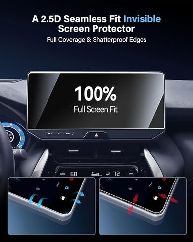 واقي شاشة سيارة مقاس 10.5 بوصة مضاد للوهج لفيلم Toyota Rav4 AR لعام 2023 2024 متوافق مع 2023 2024 RAV 4 - HD شفاف/مضاد لبصمات الأصابع/ عبوتين in Kuwait