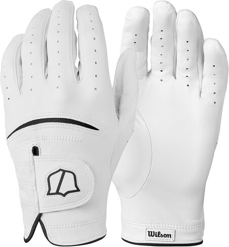 WILSON Staff Model Golf Glove - Men's Left Hand, White/Black, Small in Saudi Arabia