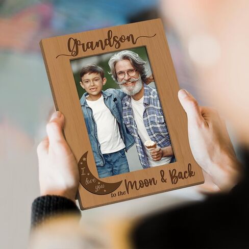 Father Gifts Picture Frames From Daughter Son Boys Girls, Birthday Gifts for Father Daddy Dad, Fathers Day Wood Frame Tabletop Display 4x6 Photo Frames Home Decor Living Room Decorations -003 in Kuwait