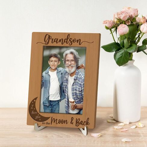 Father Gifts Picture Frames From Daughter Son Boys Girls, Birthday Gifts for Father Daddy Dad, Fathers Day Wood Frame Tabletop Display 4x6 Photo Frames Home Decor Living Room Decorations -003 in Kuwait