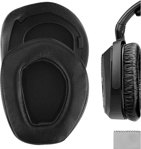 Geekria Elite Sheepskin Replacement Ear Pads for Sennheiser RS195 HDR195 RS185 HDR185 HDR175 RS175 HDR165 RS165 Headphones Ear Cushions, Headset Earpads, Ear Cups Cover Repair Parts (Black) in Saudi Arabia