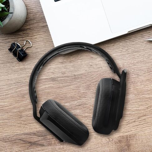 وسادة رأس kwmobile متوافقة مع سماعات Logitech G733 / G335 / G535 - استبدال مرن من النايلون - أسود/أبيض in Saudi Arabia