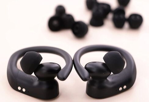سماعات أذن بديلة من السيليكون مكونة من 8 قطع من JNSA متوافقة مع سماعات أذن Powerbeats Pro - أسود [طرف أذن Powerbeats Pro] in Kuwait