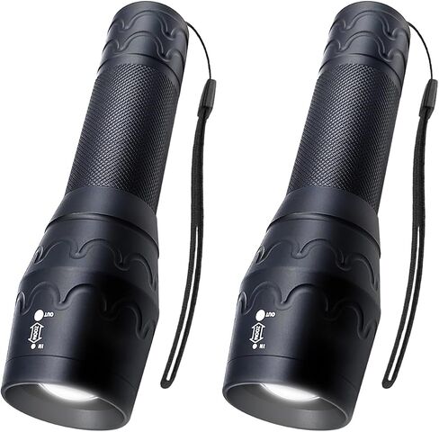 Single Mode LED Flashlight High Lumens, Zoomable Camping Flashlights for Power Outages, Hiking, Emergencies, 2 Pack in Saudi Arabia