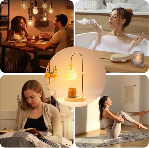 Candle Warmer Lamp Dimmable Mi-ni Candle Lamp with Timer Adjustable Height Flameless Wax Warmer Lamp Home Decor Electric Heating Warmer Lamp for Jar Candles with Gift Packaging and Two Bulbs in Saudi Arabia