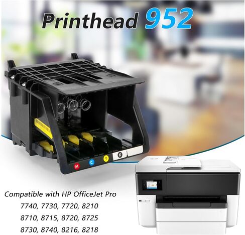 952 Printhead Replaceable Hp 952 Print Head Compatible with Hp Officejet Pro 7740 8210 8710 8715 8720 8725 8730 8740 Printer Replacement Part (OEM J3M72-80004) in Kuwait