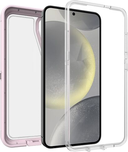 OtterBox Samsung Galaxy S24+ Defender Series XT Clear Case - Dark Side (Clear/Black), screenless, Rugged, Lanyard Attachment in Saudi Arabia