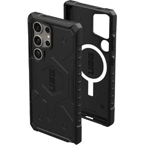 URBAN ARMOR GEAR UAG Designed for Samsung Galaxy S24 Ultra Case 6.8" Pathfinder Clear Ice, Magnetic Charging Rugged Military Drop-Proof Impact Resistant Non-Slip Transparent Protective Cover