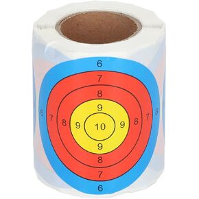 EVTSCAN 3 Inch Round Bow and Arrow Target Paper, 200 Self Adhesive Target Stickers, Professional Archery Training Tool