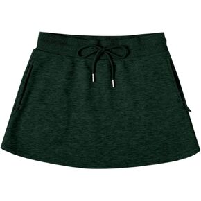 SOFIA'S CHOICE Women's Drawstring Elastic Waist Mini Skirt with Pockets A Line Skirts Short