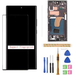 Amoled LCD Digitizer Screen Touch Assembly Replacement LCD Display for Samsung Galaxy S23ultra G918 G918A G918F G918P G918R4 T U V W 6.8inch by BITANR（SLIVER）