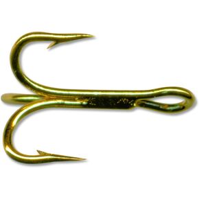 Mustad 3551 Classic Treble Standard Strength Fishing Hooks | Tackle for Fishing Equipment | Comes in Bronz, Nickle, Gold, Blonde Red