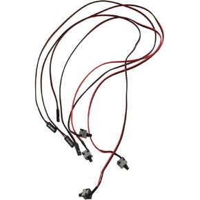 E-outstanding ATX Computer Switch 4PCS 50cm 2Pin PC Host Switch Line Computer Restarting Power Line ATX Computer Chassis Power On/Off Push Button Reset Button Motherboard Jumper Switch