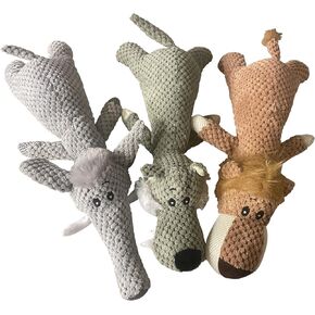Best Pet Supplies Dog Toy for Large Dog Breeds, Cute Soft Squeaker, Lion Dog Toy, Elephant Dog Toy, Wolf Dog doy, Dog Toy Trio, Dog Toy Pack XL Dog Toys