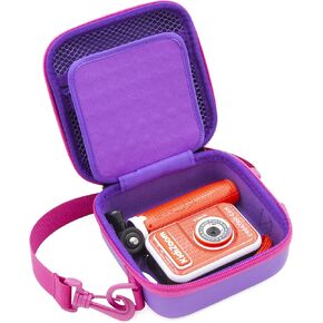 CASEMATIX Camera Case Compatible with VTech Kidizoom Creator Cam Video Camera or for Anchioo/for ESOXOFFORE Instant Print Camera - Includes Purple Case Only