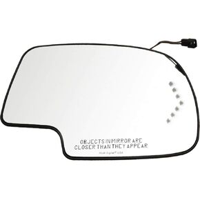 For Chevy Silverado 1500/2500 2003 04 05 2006 Mirror Glass Driver Side Heated With Backing Plate & Turn Signal Light Non-Towing Non-Dimming All Cab Types Includes 2007 Classic 88944391 | GM1324102