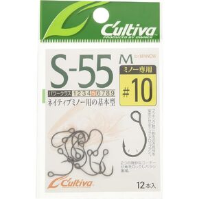 Owner S-55M Single Hook 10 11770 Fishhook Black