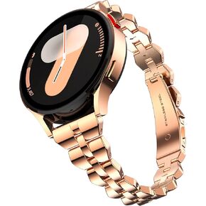 GELISHI 20mm Watch Bands Compatible with Galaxy Watch 7 6 5 4 Band 40mm 44mm for Women, Slim Stainless Metal Band Quick Release Strap for Galaxy Watch 6 Classic 43mm 47mm/Watch 4 Classic 42mm 46mm
