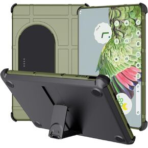 Case and Travel Cover for Google Pixel Tablet (2023), Nakedcellphone Special Ops Rugged Shield and Hard Shell View Stand Companion - Matte Black