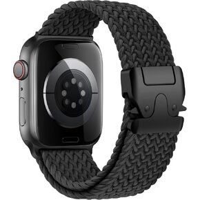 Braided Solo Loop for Apple Watch Ultra 3/2 Bands 49mm 46mm 45mm 44mm 42mm Men/Women,Parachute Buckle Stretchy Elastic Nylon Sport Strap Wristband for iWatch Bands Series 11 10 9 8 7 6 5 4 3 SE3/2 in Saudi Arabia