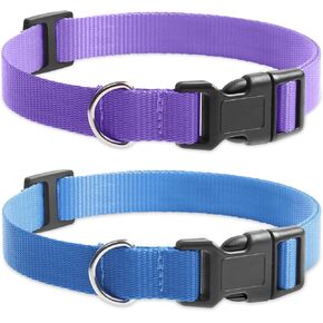 Replacement Collar for Shock Collar, Stylish & Comfortable Nylon Dog Collar with Quick Release Buckle, Compatible with PetSafe Bousnic Sportdog Garmin E Collar Replacement Strap (Purple & Blue)