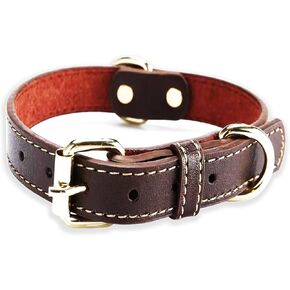 Leather Dog Collar for Large Dogs Modern Stylish Look Best -Brown