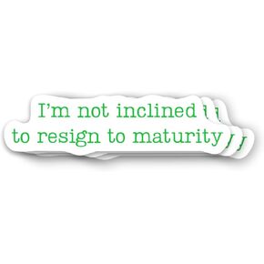 (3Pcs) Psych Stickers Tv Show Pineapple Vinyl I'm Not Inclined to Resign to Maturity Sticker 3 Inch for Water Bottle, Tumbler, Laptop, Hat, Phone Case