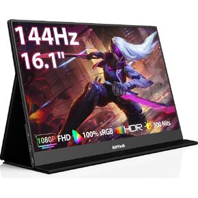 Portable Monitor 4K, 15.6'' 3840x2160 UHD USB-C HDMI Laptop Monitor, 100% Adobe RGB HDR FreeSync External Computer Display, Travel 2nd Screen with Speakers Cover VESA