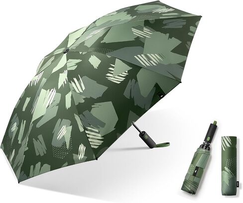 BENEUNDER Travel Compact Umbrellas for Rain - Inverted Reverse Folding Umbrella - 45in/115cm Heavy Duty Windproof Automatic Umbrella for 2-3 People in Saudi Arabia