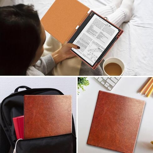 E NET-CASE Case for Case for 10.3" Boox Note Air4 C (2024)/Boox Note Air3 C/Boox Note Air3 B/W Tablet (2023)-Lightweight Transparent Back Cover with Auto Sleep/Wake & Built-in Pencil Holder (Black) in Saudi Arabia
