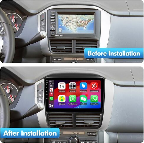 ستيريو سيارة 2+32G 9 بوصة Android 12 لسيارة Honda Pilot 2006-2008 IPS شاشة لمس راديو السيارة مع Carplay وAndroid Auto دعم كاميرا احتياطية GPS FM Navi BT SWC in Kuwait