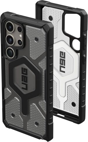 URBAN ARMOR GEAR UAG Designed for Samsung Galaxy S24 Ultra Case 6.8" Pathfinder Clear Ice, Magnetic Charging Rugged Military Drop-Proof Impact Resistant Non-Slip Transparent Protective Cover in Kuwait
