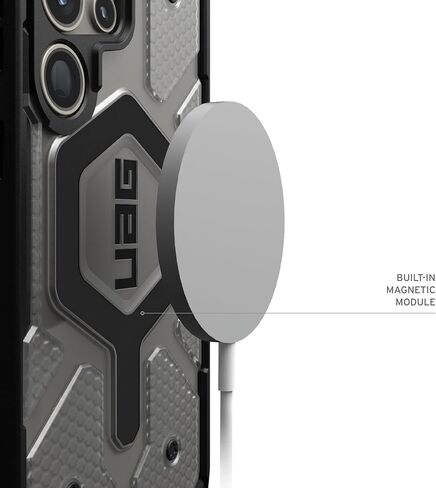 URBAN ARMOR GEAR UAG Designed for Samsung Galaxy S24 Ultra Case 6.8" Pathfinder Clear Ice, Magnetic Charging Rugged Military Drop-Proof Impact Resistant Non-Slip Transparent Protective Cover in Kuwait