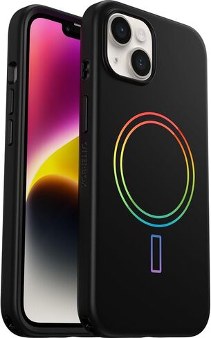 OtterBox iPhone 14 Pro Colorful Grip Case - Electric Vibes (Black/Lime Green), Snaps to MagSafe, Ultra-Sleek, Raised Edges Protect Camera & Screen in Saudi Arabia