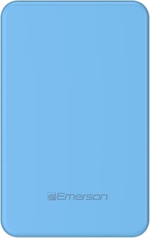 Emerson PBW1010U Power Bank, Compact Travel Ready 10,000mAh Battery Pack with Qi2 15W Wireless Charging and 22.5W Wired Charging (USB and USB C) for iPhone, iPad and More, Blue in Saudi Arabia